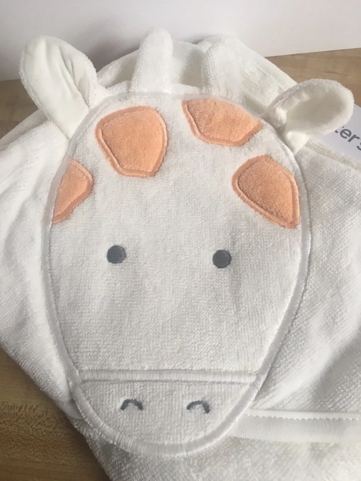 Toalha de banho com capuz Carter’s Giraffe - Nova com etiquetas - Design raro descontinuado - Imagem 2 de 4