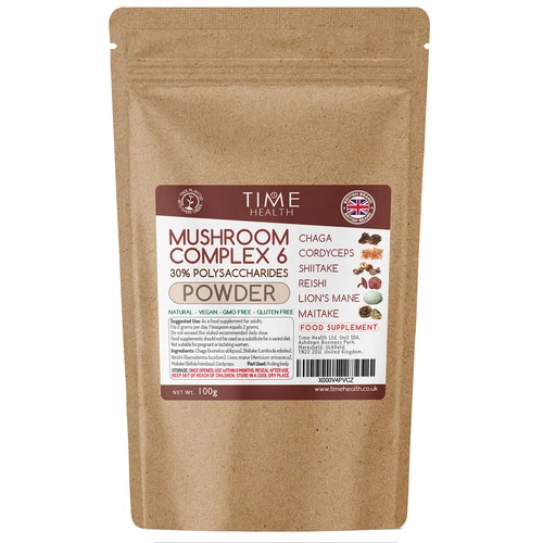Mushroom Complex 6 Powder Shiitake Reishi Chaga 30% Polysaccharides