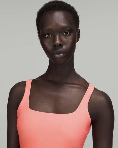 Traje de baño Lululemon Waterside cuello cuadrado de una pieza crema frambuesa talla 6 $128 - Imagen 4 de 4