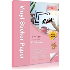 15-70Sheets White Printable Vinyl Sticker Paper Waterproof Inkjet+Laser US STOCK
