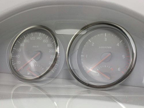 Fits Volvo V50 2004-2012 Polerad Aluminium Mätarringar 2-Mätare - Picture 2 of 5