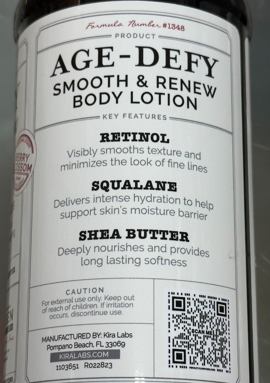 ROSEN APOTHECARY RETINOL AGE DEFY Smooth Renew BODY LOTION Berry