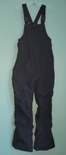 BOYS LANDS END SQUALL BLACK SNOW SKI SNOWBOARD PANTS BIBS OVERALLS SUSPANDERS 10