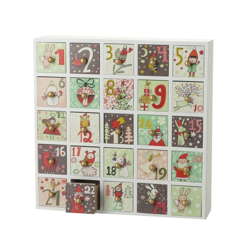 Heaven Sends Wooden Christmas Advent Calendar -Free standing Christmas Countdown