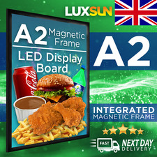 A2 | Premium Slim LED Illuminated Wall Mounted Frame Poster Display Menu Board