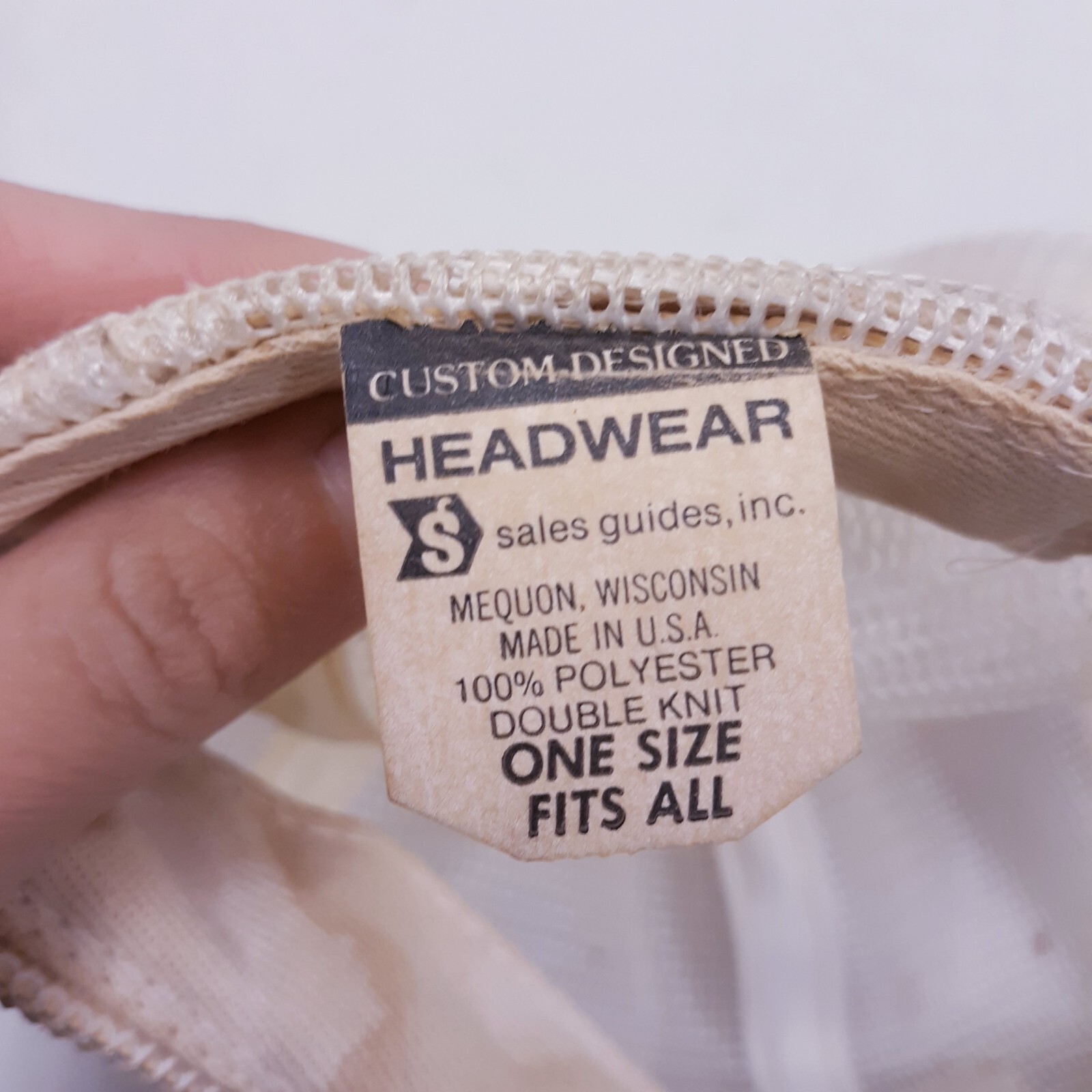 CUSTOM designed "CASES" HAT SNAPBACK VTG Beige Fr… - image 2