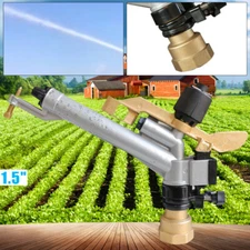 Rain Spray Gun Large Area Water Irrigation Impact Sprinkler 360 Adjustable 1.5''