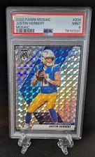 2020 Justin Herbert Panini Mosaic #204 RC Silver Mosaic Prizm - PSA 9 Mint
