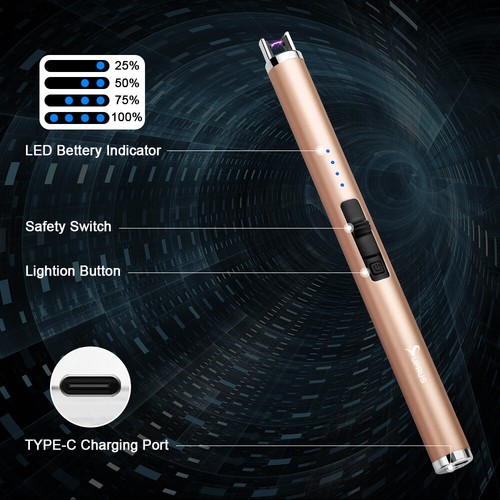 SUPRUS Feuerzeug Wiederaufladbar USB Feuerzeug Lichtbogen Elektrische Lichter (3 Packungen) - Bild 2 von 8