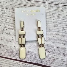 Kate Spade cream/gold chandelier earrings