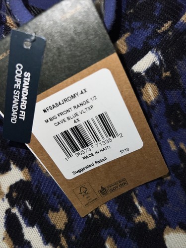 The North Face Big Front Range 'Cave Blue' 1/2 Zip Fleece, Men's Size 4X - Picture 6 of 13