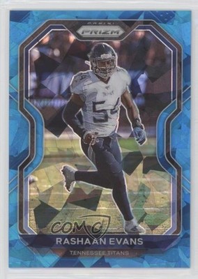 2020 Panini Prizm Blue Ice Prizm 30/99 Rashaan Evans #107 3c7