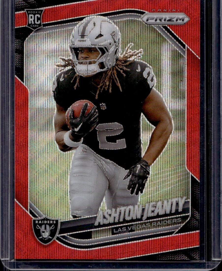 2025 Panini Prizm - Rookies- Ashton Jeanty #315- Red Wave Prizm /149 (RC)