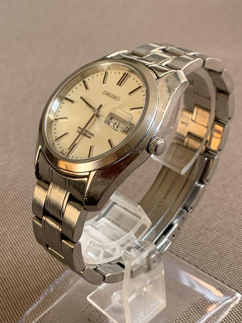 Seiko Perpetual Calendar 8F33-0040 Men's Watch 37mm Working