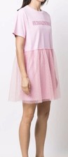 RED Valentino Dress UK16 IT48 Made in Italy rrp $425 Pink Tulle Summer Tshirt 