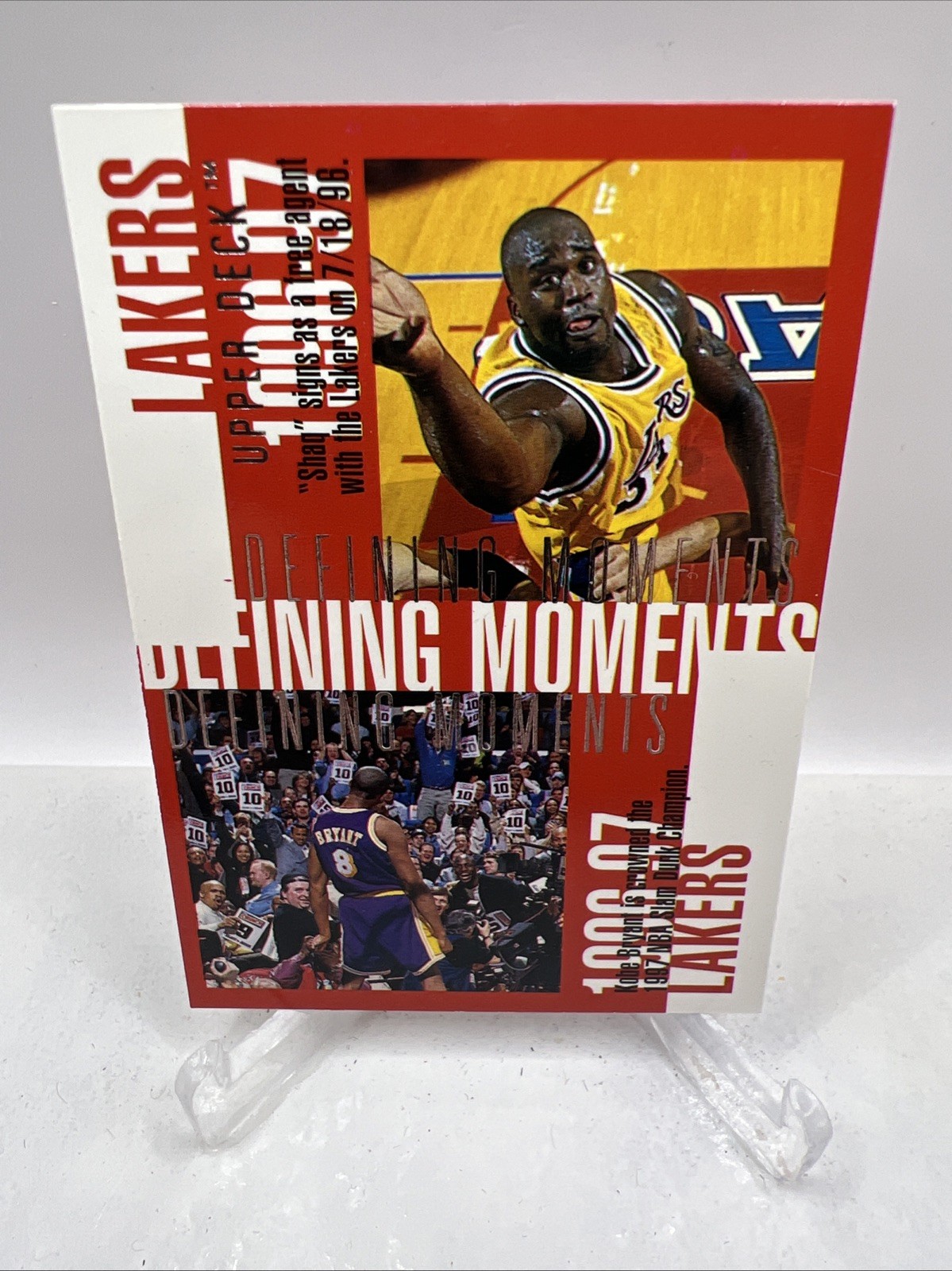 1997-98 Upper Deck #343 Los Angeles Lakers 🏀 - Shaquille O’Neal - Kobe Bryant