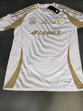 adidas Tigres UANL Third Jersey White Gold IV6100 195 NWT Men's Size MEDIUM