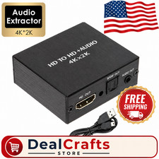 4K * 2K HDMI Stereo Audio Video Extractor Converter HDMI+ Optical SPDIF 3.5mm n