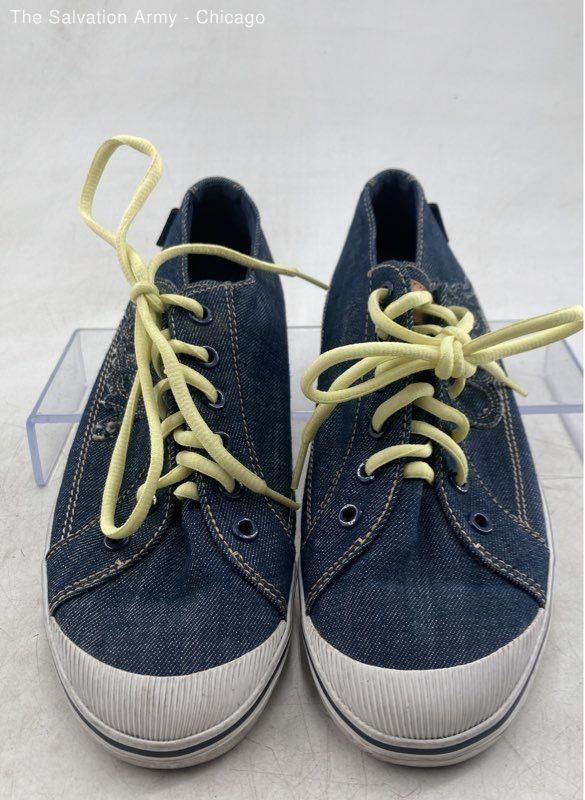 Coach Womens Blue Round Toe Low Top Lace-Up Denim Casual Sneaker Shoes Sz US 10