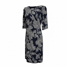 Tommy Hilfiger Navy Floral Shift Dress Lightweight Comfortable Knee Length 10