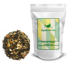 Green Tea Turmeric Ginger Herbal Loose Leaf Blend Fresh Chai Healthy Delight NEW