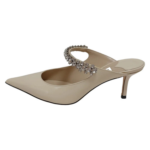 JIMMY CHOO Bing 65 - Cream Clear Patent Leather Women's Sandals