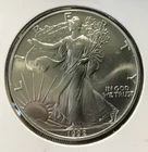 1992 Silver Eagle, 99.9% Silver, Free Shipping.