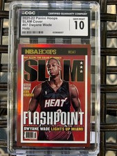 2021-22 Panini Hoops SLAM Cover #87 Dwayne Wade Holo CGC 10