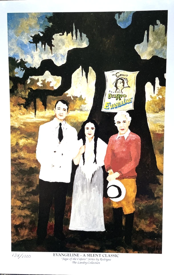 RODRIGUE SAGA OF THE CAJUNS/EVANGELINE SILENT CLASSIC # LTD. EDT. 8 1/4 X 12 1/4 - Image 3 of 4