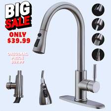 Modern Luxury Pull-Down Kitchen Faucet with Multi-Mode Sprayer, High-Arc Handle