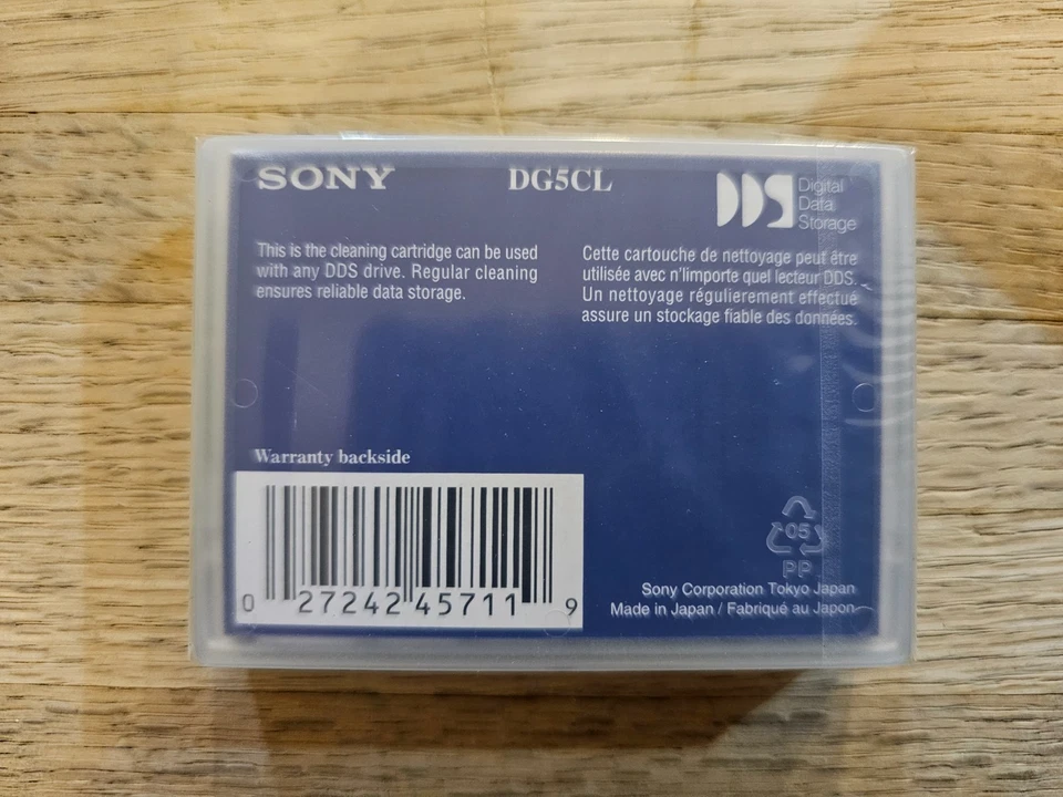 CARTUCHO DE LIMPIEZA SONY 5CL DG5CL para cinta de almacenamiento de datos digital DDS de 4 mm 5 m/16 pies Foto 2 de 2