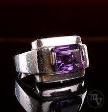 Vintage Amethyst Silberring Damenring 925er Silber Gr. 54 / 17,2mm - 10,1g