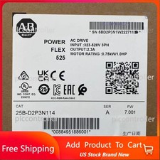 Allen-Bradley 25B-D2P3N114 PowerFlex 525 0.75kW 1Hp AC Drive US Free Tax