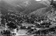 1940s Colorado Panorama Green Mt. Falls Hwy 24 Sanborn RPPC Postcard 25-11568