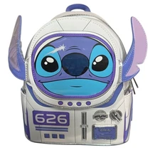 Loungefly Stitch Explorer 626 Figure Astronaut Mini Backpack Bag NWT Space Alien