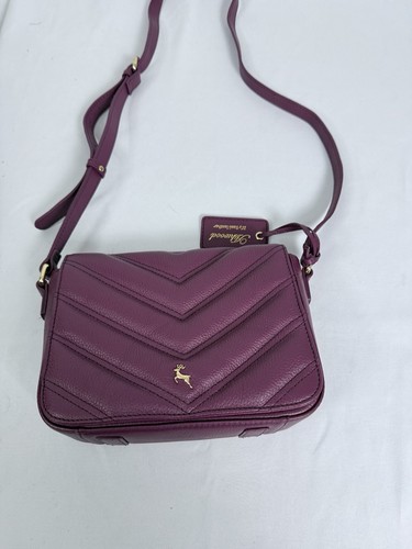 Ashwood Leather Crossbody Bag Women’s Shoulder Bag New Plum Colour - Picture 10 of 13