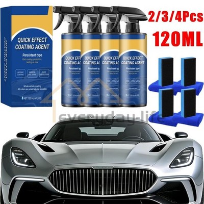 Car Coating Spray,Quick Effect Coating Agent,Car Polish Spray Liquid 2-4X 120ml