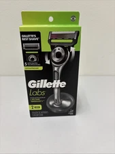 Gillette Razor with Exfoliating Bar by Gillette Labs, Shaving Kit for Men B46-85