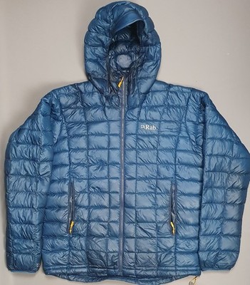 Rab Jacke Herren XL Continuum Hooded Down Pertex Quantum Blue 