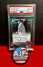 2025 Bowman - Chrome Prospect Autographs Jonah Tong #CPA-JTO Green Grass  /99 