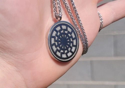 Sonnenrad Pendant | Black Sun | 316L Surgical Grade Stainless | USA Made - product listing photo