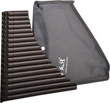 18 Pipes Eco-Friendly Resin C Tone Pan Flute for Beginner, Easy Learning Dark B