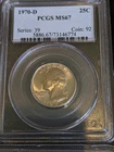 1970-d PCGS MS-67 MS67 Washington Quarter OBH Old Blue Holder