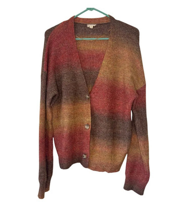 Hem & Thread Multicolor Women's Button Up Cardigan Sweater