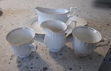 Vintage Chodziez Iwona Dinner Service Set Made in Poland White/Gold Choose Item