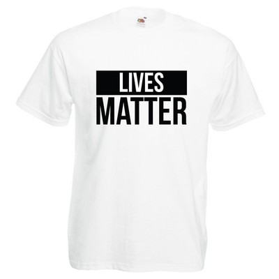 Herren T-Shirt Anti Rassismus All Lives Matter Human Beings Equality Weiß Unisex