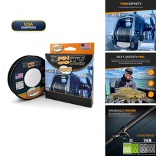 FINS Infinity Braided Fishing Line USA Made 8 Strand Black Braid