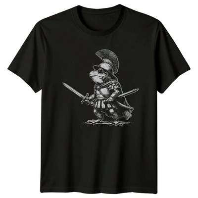 Frosch Zenturio römischer Soldat historisch T-Shirt Amphibienkrieger Kunst Geburtstag