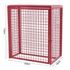 Steel Cage Security Gas Cylinder Bottle Storage Lockable Sturdy Stable Mesh Cage
