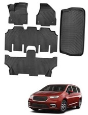 for Chrysler Pacifica 2017-2025 2026 7/8 Passenger No Hybrid Floor Mats